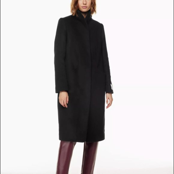 Wilfred The Cocoon Long Coat Long Wool-Cashmere Coat Dark Green XS - Picture 1 of 6